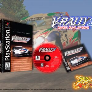 LONGBOX Need for Speed - V-Rally 2 - C/ MIDIA PRETA - PSONE - PRÉ-VENDA