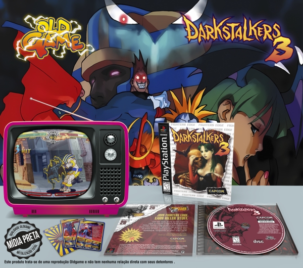SLUS-00745 - DARKSTALKERS 3 - PSONE DARKSTALKERS 3 - C/ MIDIA PRETA - PSONE - Imagem 1