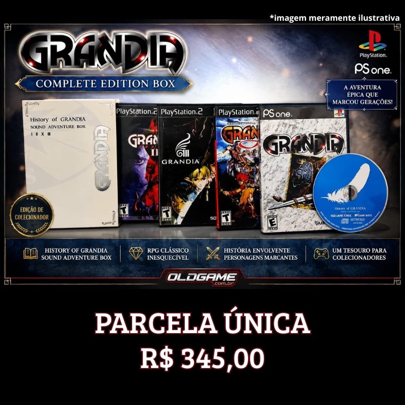 BOX GRANDIA PARCELA UNICA PRÉ-VENDA - Grandia collection complet Editions Playstation - Imagem 1